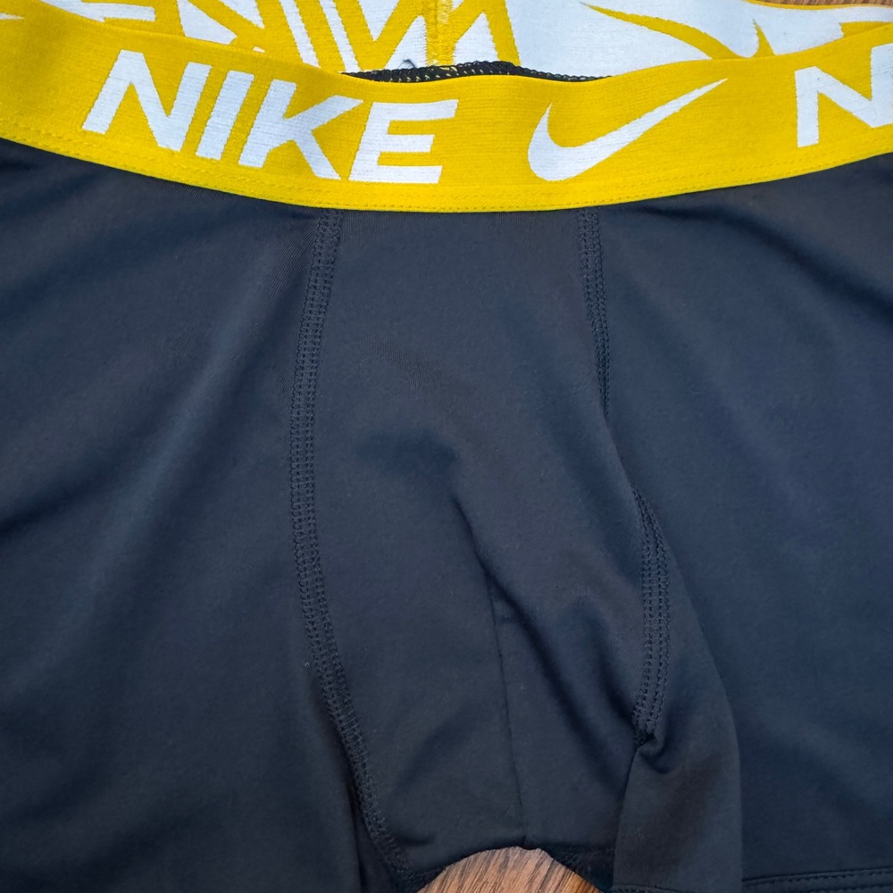Nike Pro Dri-FIT Kids Compression Shorts 2-Pack Black Pink Yellow Size Medium M - Picture 3 of 11